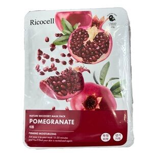 K Beauty Korean Ricocell Pomegranate firming moisturizing sheet mask set of 9